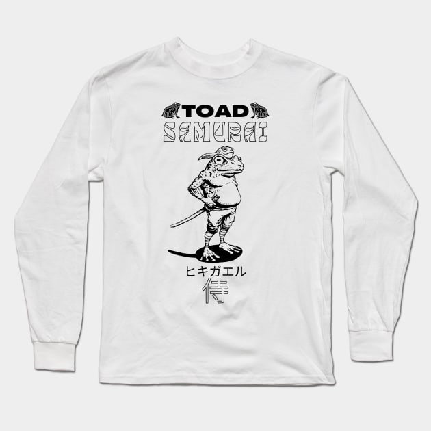 Toad Samurai Illustration Long Sleeve T-Shirt by CreatorJ